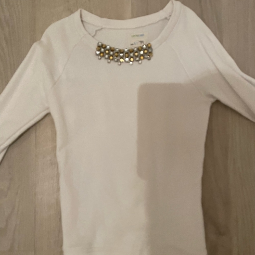 Girls Crewcuts jeweled/beaded sweater 6